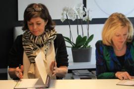 Joëlle Milquet, Ministre de la culture de la Fédération Wallonie-Bruxelles, et son homologue des Pays-Bas, Jet Bussemaker Joëlle Milquet, Ministre de la culture de la Fédération Wallonie-Bruxelles, et son homologue des Pays-Bas, Jet Bussemaker